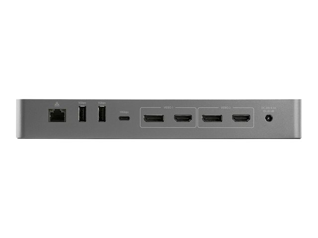 StarTech.com Thunderbolt 3 Dock with USB-C Host Compatibility, Dual 4K 60Hz DisplayPort 1.4 or Dual HDMI 2.0 Monitors, Single 8K, TB3/USB-C Laptop Docking Station, 96W PD, 5x USB, 10Gbps - 96W Power Delivery (TB3CDK2DHUE) - Docking station - USB-C 3.2 Gen 2 / Thunderbolt 3 - 2 x HDMI, 2 x DP - 1GbE