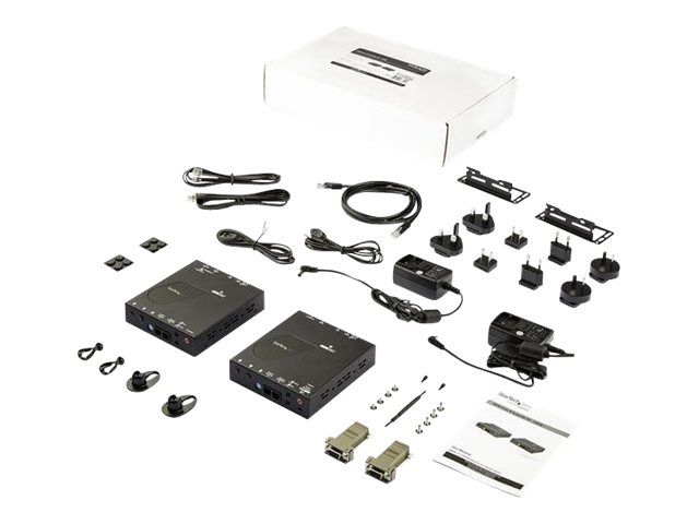 StarTech.com HDMI over IP Extender Kit with Video Wall Support - 1080p - HDMI over CAT5e / CAT6 Transmitter and Receiver Kit (ST12MHDLAN2K) - Video/audio/infrared/serial extender - HDMI - up to 100 m - TAA Compliant - for P/N: ST12MHDLAN2R