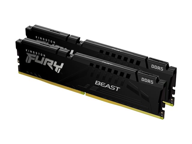 Kingston FURY Beast - DDR5 - kit - 16 GB: 2 x 8 GB - DIMM 288-pin - 5600 MHz / PC5-44800 - CL40 - 1.25 V - unbuffered - on-die ECC