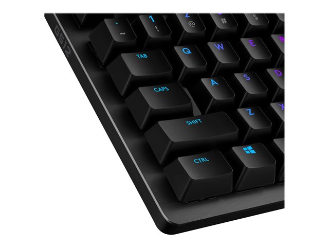 Logitech Gaming G512 - Keyboard - backlit - USB - US International - key switch: GX Brown Tactile - carbon