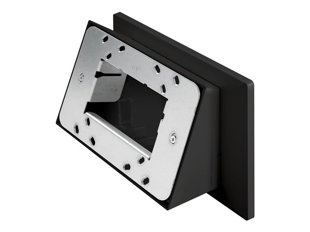 Crestron - Mounting kit (angled mounting bracket, bracket, 2 faceplates, adhesive pad) - multisurface - for touch screen - plastic - smooth black - surface mountable, glass-mounted, in-wall mounted - for Crestron TSW-1070, 770/1070, Room Scheduling Touch Screen TSS-1070, 770, TSS-770 Series