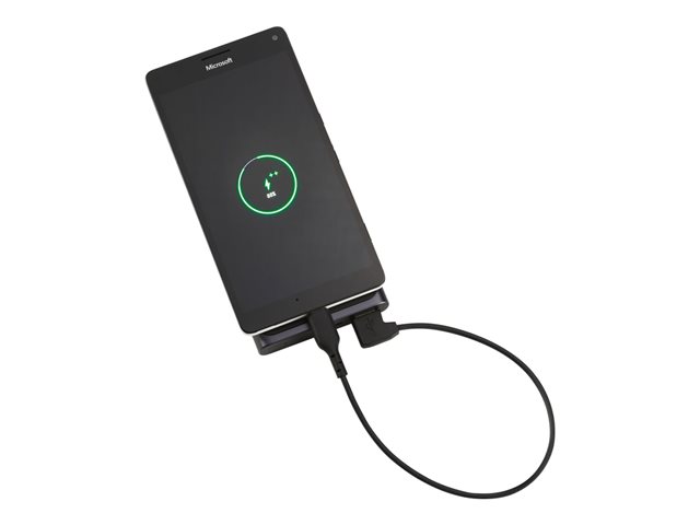 Kensington Charge & Sync USB-C Cable (5-pack) - USB cable - USB (M) angled to 24 pin USB-C (M) straight - USB 2.0 - 20 V - 3 A - 32.7 cm - black (pack of 5)