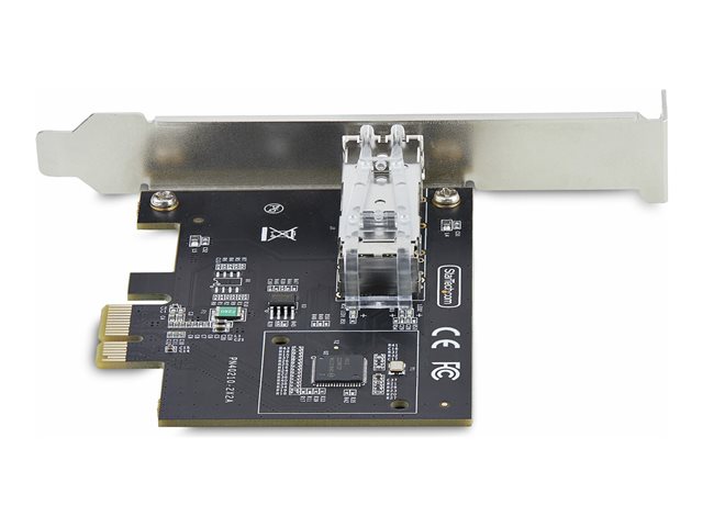 StarTech.com 1-Port GbE SFP Network Card, PCIe 2.1 x1, Intel I210-IS, 1GbE Controller, 1000BASE Copper/Fiber Optic, Single-Port Gigabit Ethernet NIC, Desktop/Server Backplanes - Windows and Linux Compatible (P011GI-NETWORK-CARD) - Network adapter - PCIe 2.0 - Gigabit SFP x 1 - black