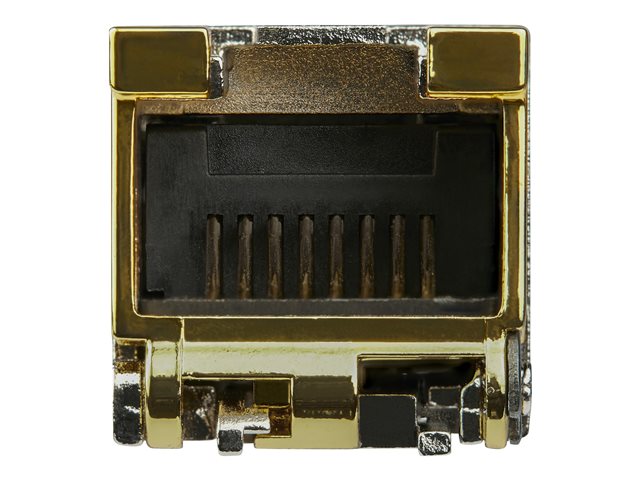 StarTech.com Juniper SFP-1GE-T Compatible SFP Module, 1000BASE-T, SFP to RJ45 (Copper) Cat6/Cat5e, 1GE Gigabit Ethernet SFP, RJ-45 (Copper) 100m, 1Gbps Mini GBIC Transceiver SFP Module - Lifetime Warranty (SFP1GETST) - SFP (mini-GBIC) transceiver module (equivalent to: Juniper EX-SFP-1GE-T) - GigE - 10Base-T, 100Base-TX, 1000Base-T - RJ-45 - up to 100 m