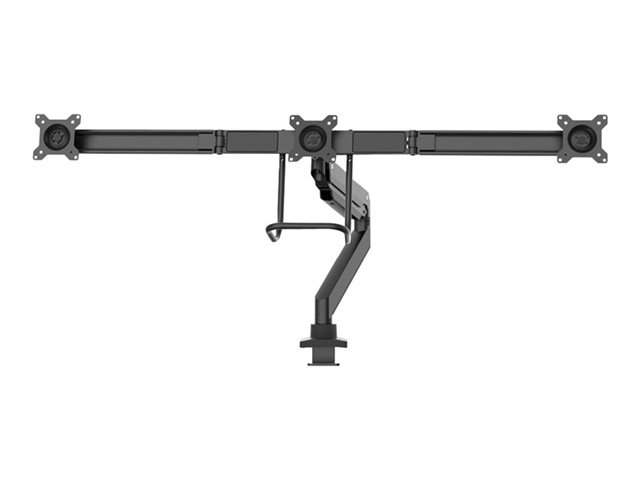 Neomounts NM-D775DX3 - Mounting kit - full-motion - for 3 LCD displays - black - screen size: 17\"-27\" - clamp mountable, grommet, desk-mountable