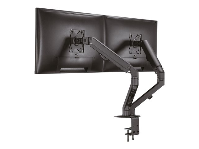 Neomounts FPMA-D650D - Mounting kit - full-motion - for 2 LCD displays - steel - black - screen size: 17\"-27\" - clamp mountable, grommet, desk-mountable