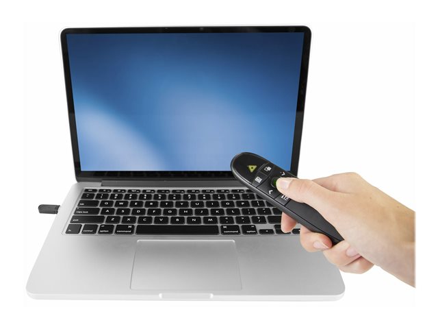 StarTech.com Wireless Presentation Remote with Green Laser Pointer - 90 ft. (27 m) - USB Presentation Clicker for Mac and Windows (PRESREMOTEG) - Presentation remote control - RF - black