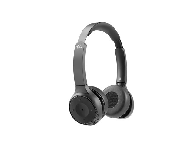 Cisco Headset 730 - Headset - on-ear - Bluetooth - wireless - active noise cancelling - carbon black - with charging stand - for Cisco DX70, DX80, IP DECT Phone 6825, IP Phone 88XX, Unified Wireless IP Phone 8821