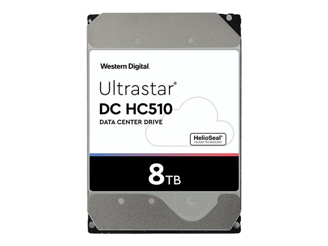 WD Ultrastar DC HC510 HUH721008AL5201 - Hard drive - encrypted - 8 TB - internal - 3.5\" - SAS 12Gb/s - 7200 rpm - buffer: 256 MB - TCG Encryption