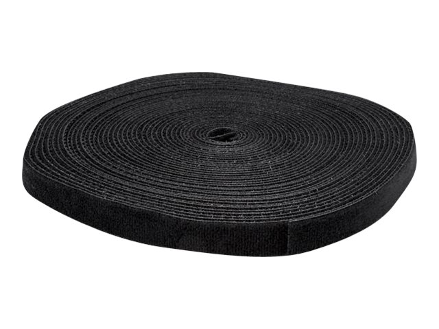 StarTech.com 50ft. Hook and Loop Roll - Cut-to-Size Reusable Cable Ties - Bulk Industrial Wire Fastener Tape - Adjustable Fabric Wraps - Black (HKLP50) - Cable tie roll - 15.24 m - for P/N: HKLP50BL, HKLP50GN, HKLP50RD, HKLP50YW