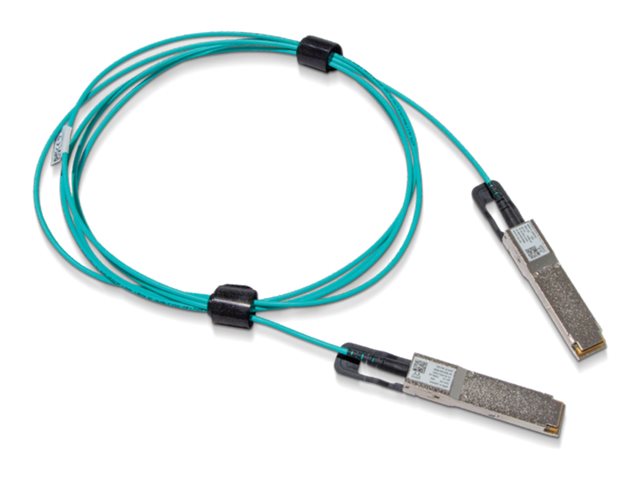 NVIDIA - 200GBase-AOC direct attach cable - QSFP56 to QSFP56 - 5 m - fibre optic - Active Optical Cable (AOC)