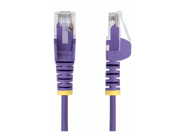 25cm Purple Slim CAT6 Ethernet Cable