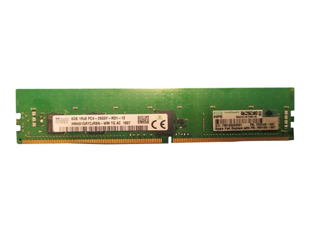 HPE SmartMemory - DDR4 - 8 GB - DIMM 288-pin - 2933 MHz / PC4-23400 - CL21 - 1.2 V - registered - ECC