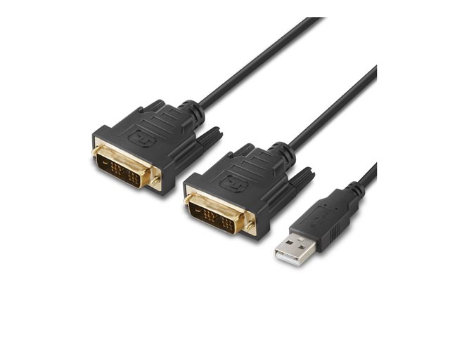 Belkin Secure Modular DVI Dual Head Host Cable - Video / USB cable - TAA Compliant - USB, DVI (M) - 1.83 m - 4K support, active