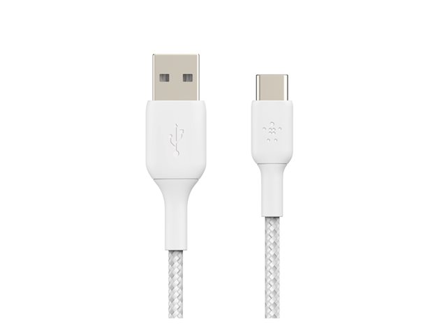 Belkin BoostCharge - USB cable - 24 pin USB-C (M) to USB (M) - 1 m - white