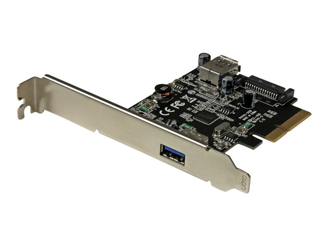 StarTech.com 2 Port USB 3.1 (10Gbps) Card - USB-A 1x External 1x Internal - PCIe USB 3.1 Card with Type-A - PCI Express (PEXUSB311EI) - USB adapter - PCIe x4 low profile - USB 3.1 x 2 - for P/N: USB312SAT3, USB31C2SAT3