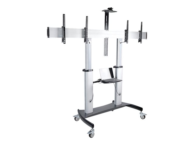 Dual TV Cart / Mount, Rolling TV Cart
