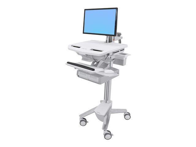 Ergotron StyleView Cart with LCD Arm, 2 Drawers - Cart - for LCD display / PC equipment - plastic, aluminium, zinc-plated steel - screen size: up to 24\"