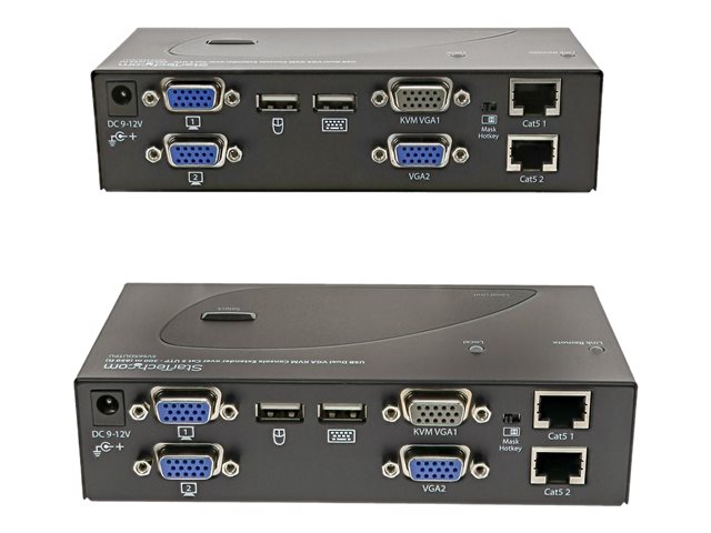 StarTech.com 650 ft/200m USB 2.0 Dual VGA KVM Console Extender over Cat5 UTP -for Dual VGA, USB-enabled PC or KVM Switch - Upto 1920x1200 (SV565DUTPU) - KVM extender - over CAT 5 - up to 200 m - for P/N: SVA12M2NEUA, SVA12M5NA