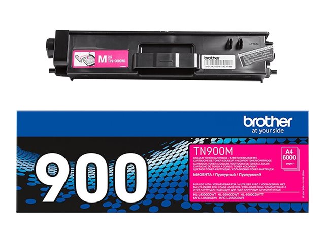 Brother TN900M - Magenta - original - toner cartridge - for Brother HL-L9200CDWT, HL-L9300CDWT, HL-L9300CDWTT, MFC-L9550CDW, MFC-L9550CDWT