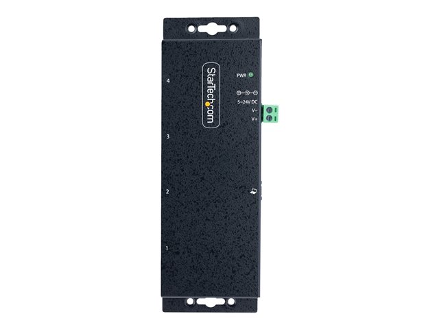 StarTech.com 4-Port Industrial USB 3.0 5Gbps Hub, Rugged USB Hub w/15kV Air/8kV Contact ESD and Surge Protection, DIN/Wall/Desk Mountable USB-A Hub, USB Expansion Hub with Locking Ports - Metal Construction (5G4AINDNP-USB-A-HUB) - Hub - industrial - 4 x USB 3.2 Gen 1 - desktop, DIN rail mountable, wall-mountable