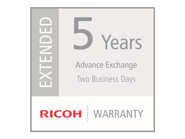 Ricoh Standard Warranty - Extended service agreement (renewal) - advance hardware replacement - 1 year (4th/5th year) - response time: 2 business days