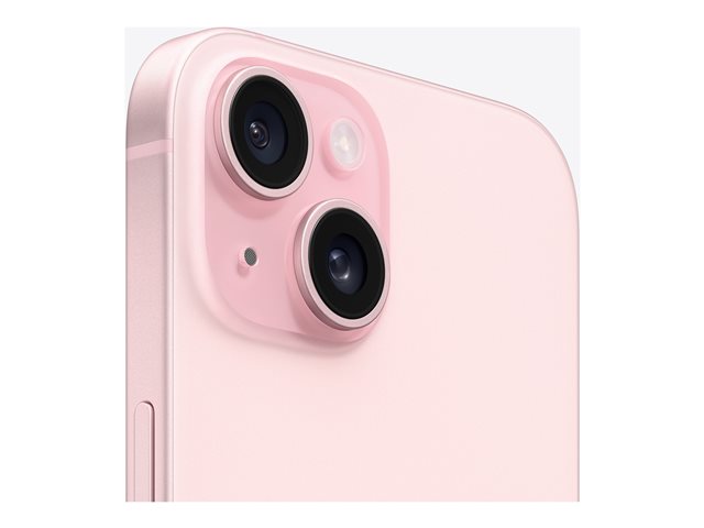 Apple iPhone 15 - 5G smartphone - dual-SIM / Internal Memory 256 GB - OLED display - 6.1\" - 2556 x 1179 pixels - 2x rear cameras 48 MP, 12 MP - front camera 12 MP - pink