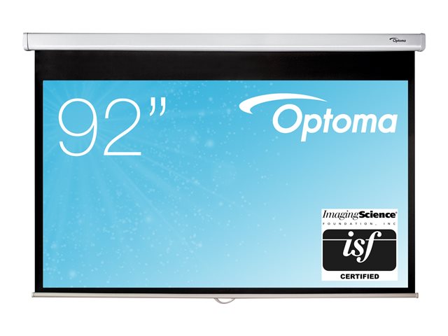 Optoma PWC - Projection screen - ceiling mountable, wall mountable - 92\" (233.7 cm) - 16:9 - Matte White - for Optoma HZ40STx