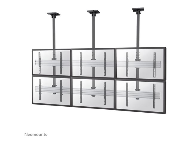 Neomounts NMPRO-C32 - Bracket - fixed - for 3x2 video wall - black - screen size: 32\"-55\" - ceiling mountable