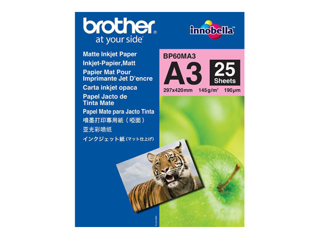 Brother BP - Matte - A3 (297 x 420 mm) - 145 g/m² - 25 sheet(s) paper - for Brother HL-J6000, MFC-J2340, J3540, J3940, J5340, J5630, J6583, J6983, J6995, J6997, J6999