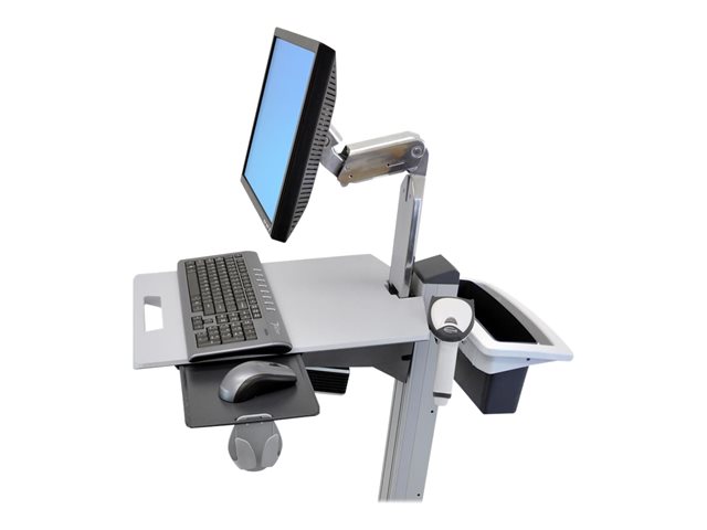 Ergotron Neo-Flex - Mounting component (handle, rear basket) - plastic - two-tone grey - cart mountable - for P/N: 24-205-214, 24-206-214