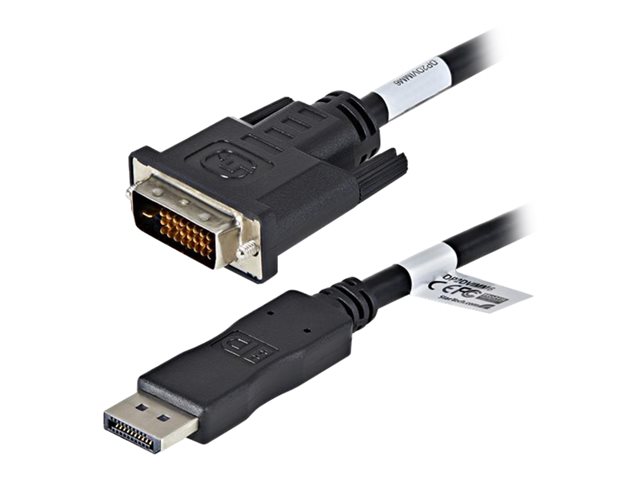 StarTech.com 10-Pack 6ft DisplayPort to DVI Cable, DisplayPort 1.2 to DVI-D Video Adapter Cable, 1080p, Passive DP++ to DVI Monitor Converter Cable, DP to DVI Digital Display, Male to Male - Passive DP 1.2 to DVI (DP2DVIMM6X10) - Adapter cable - DisplayPort (M) to DVI-D (M) - DisplayPort++ - 1.828 m - passive, 1080p support - black (pack of 10)
