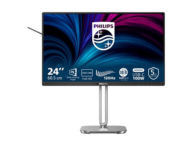 24\", FHD, 120Hz, HAS, PS/LS, AntiBL (HW), Docking, PD100W, 2x2W Speakers