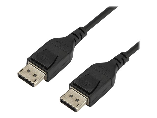 StarTech.com 3ft/1m VESA Certified DisplayPort 1.4 Cable, 8K 60Hz HBR3 HDR, Super UHD DisplayPort to DisplayPort Monitor Cord, Ultra HD 4K 120Hz DP 1.4 Slim Video Cable M/M DP Connectors - DP 1.4 Latching Cable - DisplayPort cable - DisplayPort (M) latched to DisplayPort (M) latched - DisplayPort 1.4 - 1 m - 8K support - black - for P/N: CDP2DPHD, CDP2DPVGA, SV231QDPU34K, TB32DP14