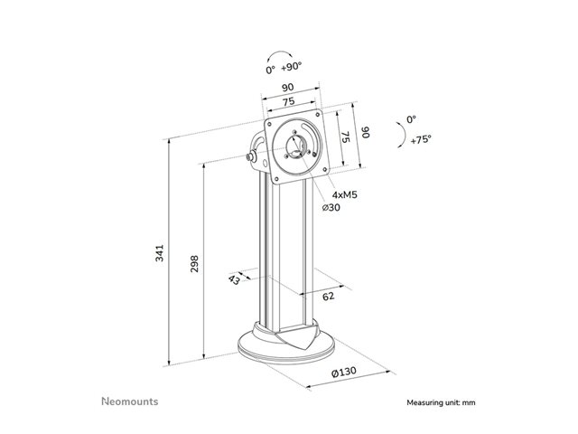 Neomounts DS15-632BL1 Tablet desk stand