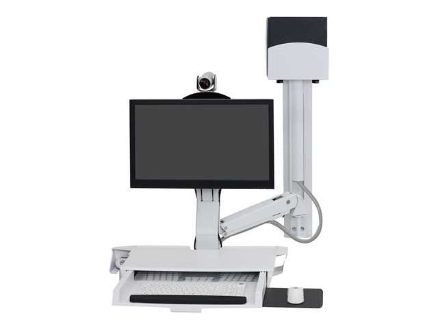 Ergotron StyleView - Mounting kit (CPU holder, keyboard tray, monitor mount) - for LCD display / PC equipment - small CPU holder - aluminium, high-grade plastic - white - screen size: up to 24\"