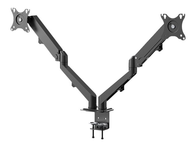 Neomounts DS70-700BL2 - Mounting kit (desk mount) - full-motion adjustable dual arm - for 2 LCD displays - black - screen size: 17\"-27\" - clamp mountable