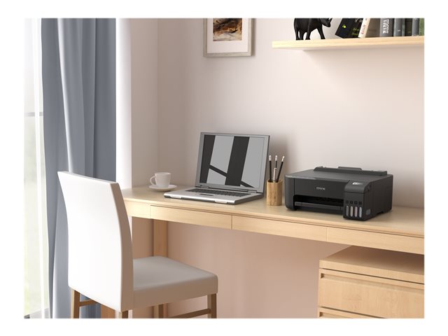 Epson EcoTank ET-1810 - Printer - colour - ink-jet - refillable - A4 - 5760 x 1440 dpi - up to 10 ppm (mono) / up to 5 ppm (colour) - capacity: 100 sheets - USB, Wi-Fi - black