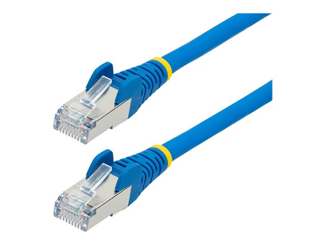StarTech.com 1m CAT6a Ethernet Cable - Blue - Low Smoke Zero Halogen (LSZH) - 10GbE 500MHz 100W PoE++ Snagless RJ-45 w/Strain Reliefs S/FTP Network Patch Cord - Patch cable - RJ-45 (M) to RJ-45 (M) - 1 m - S/FTP - CAT 6a - snagless, stranded, molded, halogen-free - blue