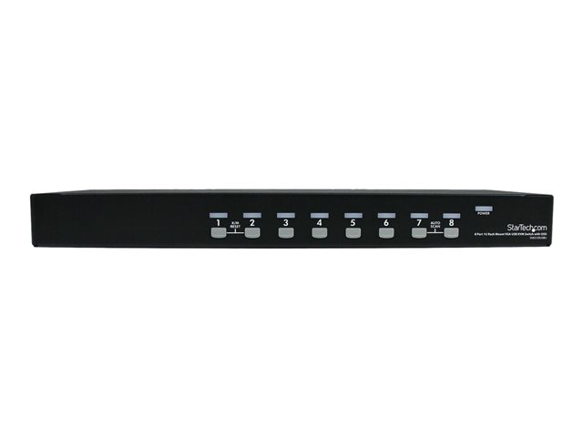 StarTech.com 8-Port USB KVM Swith with OSD - TAA Compliant - 1U Rack Mountable VGA KVM Switch (SV831DUSBU) - KVM switch - 8 x KVM port(s) - 1 local user - desktop - for P/N: RK3236BKF, RKCONS1701, RKCONS17HD, RKCONS1901, RKCONS1908K, RKCONS1916K, RKQMCAB12V2