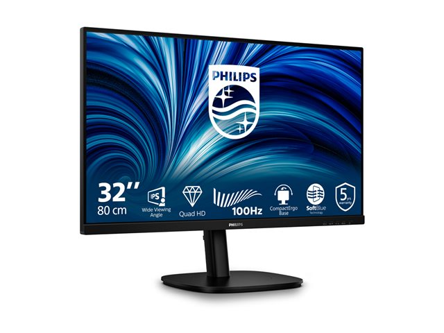 32B2N3500 32\" IPS QHD, 4ms, 2560x1440@100Hz 16:9, DP-2xHDMI, 4xUSB 3.2, Brightness 350 cd/m², S Contrastratio 50M:1, Viewing angle 178°/178°, Speakers, Height adjustment, Pivot, Black, Low Blue Light