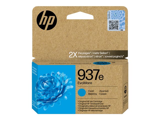 HP 937e EvoMore Cyan EN/DE/PL/CZ Ink