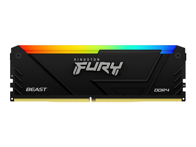 Kingston FURY Beast RGB - DDR4 - module - 8 GB - DIMM 288-pin - 2666 MHz - CL16 - 1.2 V - unbuffered - on-die ECC - black