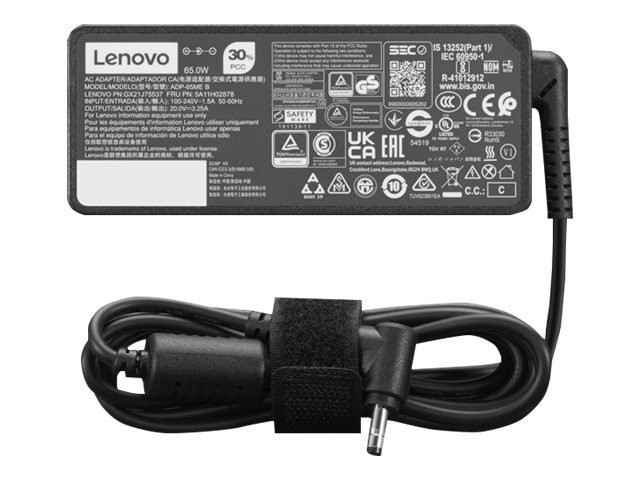 Lenovo - Power adapter - AC 100-240 V - 65 Wh - Europe, Indonesia - black