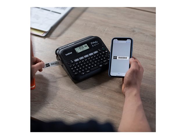 Brother P-Touch PT-D460BTVP - Labelmaker - B/W - thermal transfer - 18 mm width - 180 dpi - up to 30 mm/sec - USB, Bluetooth 5.0 - cutter - 5 line printing, mirror print, vertical print, multi-copy printing - black