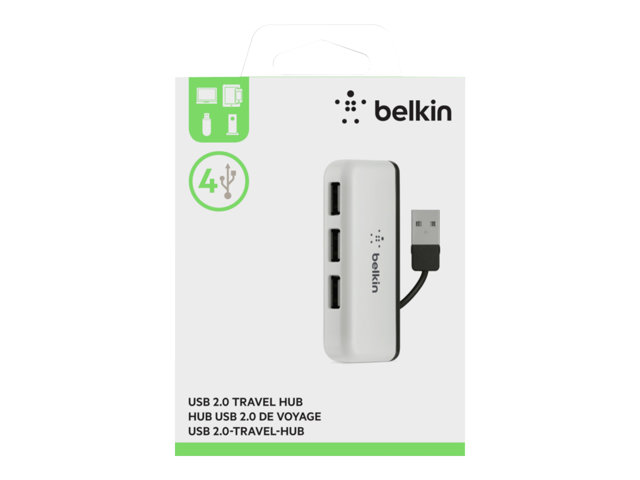 Belkin Travel - Hub - 4 x USB 2.0 - desktop