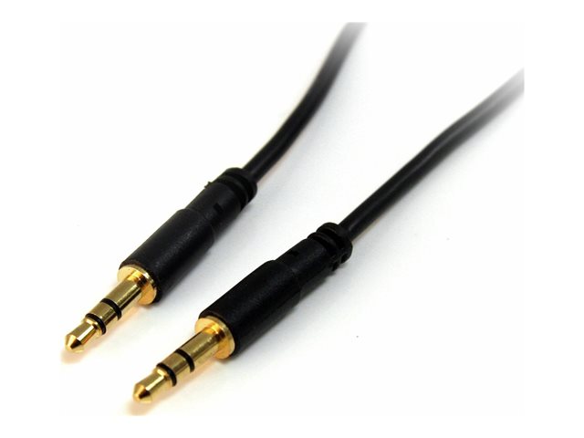StarTech.com 6 ft Slim 3.5mm Stereo Audio Cable - M/M - 3.5mm Male to Male Audio Cable for your Smartphone, Tablet or MP3 Player (MU6MMS) - Audio cable - mini-phone stereo 3.5 mm male to mini-phone stereo 3.5 mm male - 1.8 m - black - for P/N: KITBXAVHDPEU, KITBXAVHDPNA, KITBXAVHDPUK, KITBXDOCKPEU, KITBXDOCKPNA, KITBXDOCKPUK