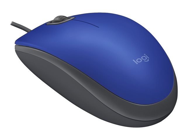 Logitech M110 Silent - Mouse - right and left-handed - optical - 3 buttons - wired - USB-A - mid grey