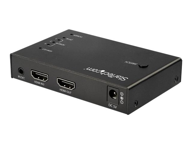 StarTech.com 4 Port HDMI Video Switch - 3x HDMI & 1x DisplayPort - 4K 60Hz - Video/audio switch - 3 x HDMI + 1 x DisplayPort - desktop