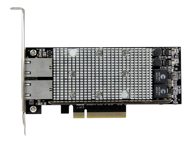 StarTech.com 2-Port 10Gb PCIe NIC with Native Link Aggregation - 10Gbase-t Ethernet Card - 100/1000/10000 Mbps LAN Card (ST20000SPEXI) - Network adapter - PCIe 2.0 x8 low profile - 10Gb Ethernet x 2 - black - for P/N: BNDTB10GI, BNDTB210GSFP, BNDTB310GNDP, BNDTB410GSFP, BNDTB4M2E1, BNDTBUSB3142